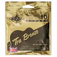 Rotosound Tru Bronze TB10 Brass Alloy Acoustic Guitar Strings 1050