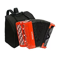 Roland FR4XB VAccordion with Buttons Red with Bag