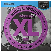 DAddario EXL120BT Nickel Wound Super Light Set 0940