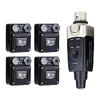 Xvive U45R4 5.8GHz Wireless InEar Monitor System with 4 Receivers Black