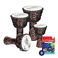 Percussion Plus Slap Djembe Pack Rope Tuned 4 Mixed Player Pack Carnival