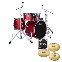 Ludwig Evolution 22 5pc Complete Drum Kit Crimson Sparkle