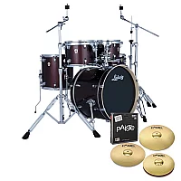 Ludwig Evolution 20 5pc Complete Drum Kit Carmel Sparkle