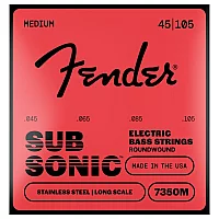 Fender SubSonic 7350M Bass Strings Stainless Steel Long Scale Gauges .045.105 4