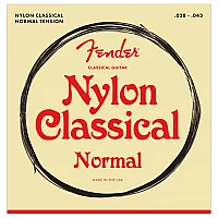 Fender 100C Nylon Classical Acoustic Guitar Strings ClearSilver Tie End .028.043 Gauges