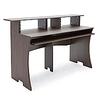 3 Tier Pro Audio Studio Desk by Gear4music 8U Walnut 2025 Model