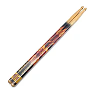 Hot Sticks 5A Wood Tip Artisticks Flaming Skull