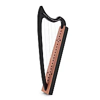 19 String Gothic Harp by Gear4music Black