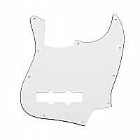 Guitarworks 10Hole SS Bass Scratchplate White