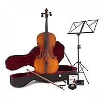 Student Full Size Cello Beginner Pack by Gear4music Antique Fade