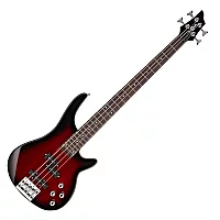 Chicago Bass Guitar by Gear4music Trans Red Burst