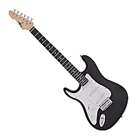 LA Left Handed Electric Guitar by Gear4music Black