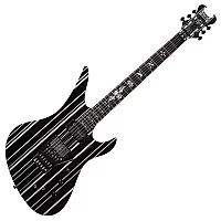Schecter Synyster CustomS Gloss Black w Silver Pin Stripes
