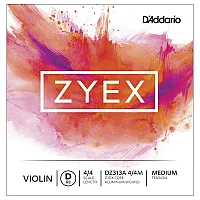 DAddario Zyex Violin Aluminum D String 44 Size Medium