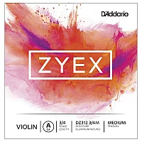DAddario Zyex Violin A String 34 Size Medium