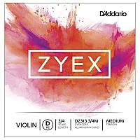 DAddario Zyex Violin D String 34 Size Medium