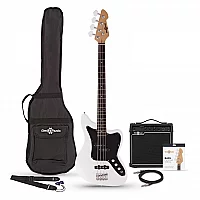 Seattle Bass Guitar 15W Amp Pack White