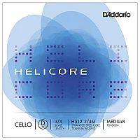 DAddario Helicore Cello D String 34 Size Medium