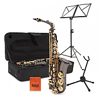 Alto Saxophone Beginner Pack by Gear4music Black and Gold
