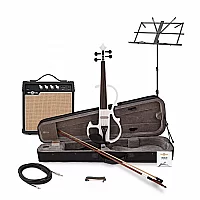Electric Violin Amp Pack by Gear4music White