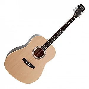 Dreadnought Acoustic Guitar by Gear4music Natural