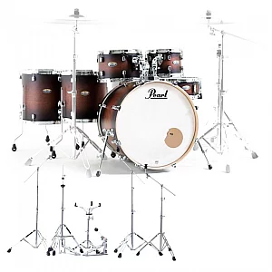 Pearl Decade Maple 22 6pc Drum Kit wHardware Satin Brown Burst