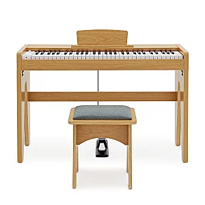 Keynote Junior Digital Piano and Stool Light Oak