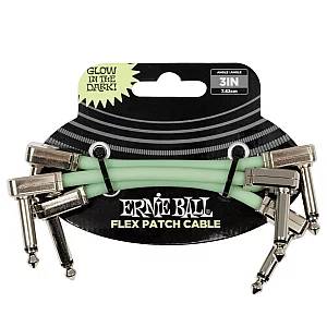 Ernie Ball P06474 3 Patch Cable 3 Pack Glow in the Dark