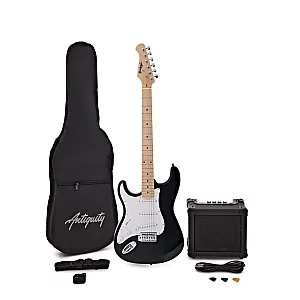 Antiquity ST1 Left Handed Guitar and Amp Pack Black