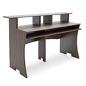 3 Tier Pro Audio Studio Desk by Gear4music 8U Walnut 2025 Model