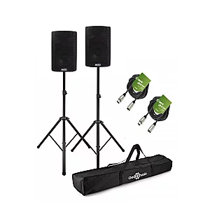 Alto Professional TX410 10 Active PA Speaker Bundle with Stands and Cables