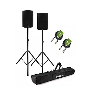 Alto Professional TX412 12 Active PA Speaker Bundle with Stands and Cables