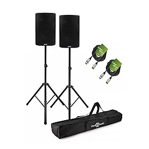 Alto Professional TX415 15 Active PA Speaker Bundle with Stands and Cables