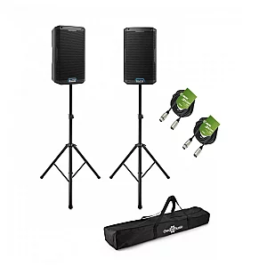 Alto Professional TS410 10 Active PA Speaker Bundle with Stands and Cables