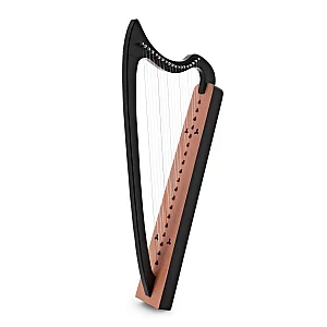 19 String Gothic Harp by Gear4music Black