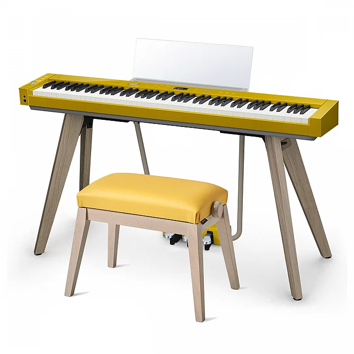 Casio Privia PX S7000 Digital Piano and Stool Harmonious Mustard